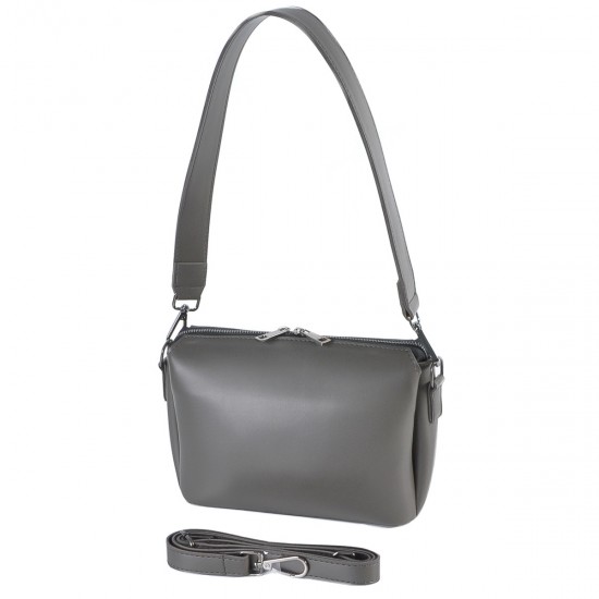 Женская кросс-боди сумочка на три отделения LUCHERINO 813 графит
