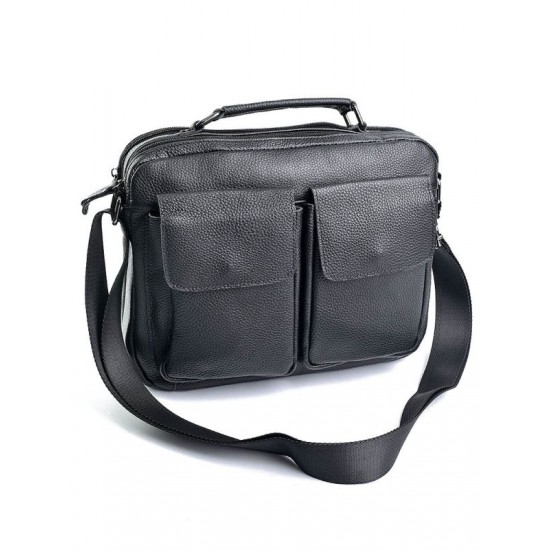Деловая сумка-портфель из натуральной кожи LARGONI WY-711 черный