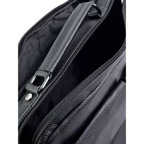 Деловая сумка-портфель из натуральной кожи LARGONI WY-711 черный