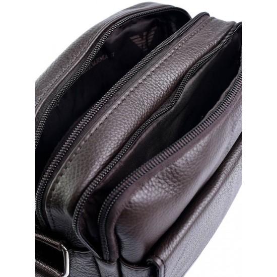 Мужская сумка-планшет из натуральной кожи LARGONI 2301 кофейный