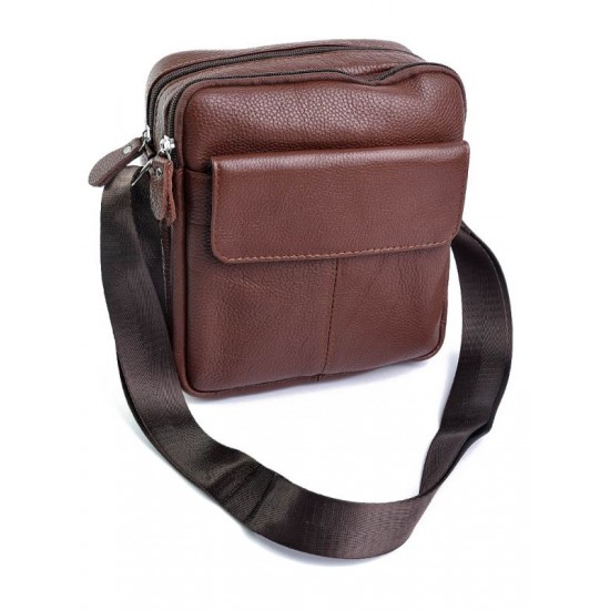 Мужская сумка-планшет из натуральной кожи LARGONI 2301 коричневый