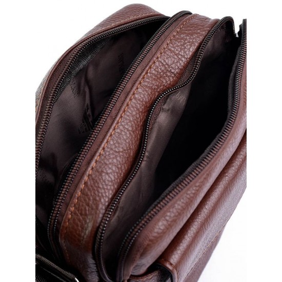 Чоловіча сумка-планшет з натуральної шкіри LARGONI 2301 коричневий
