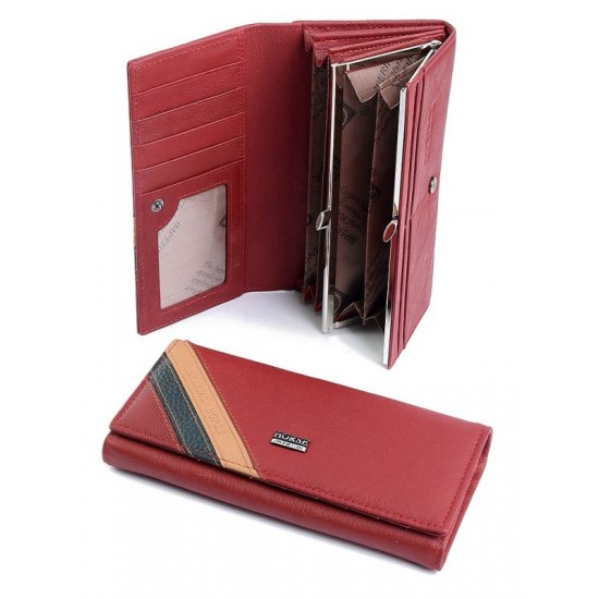 Жіночий гаманець з натуральної шкіри LARGONI A0001-D1 червоний