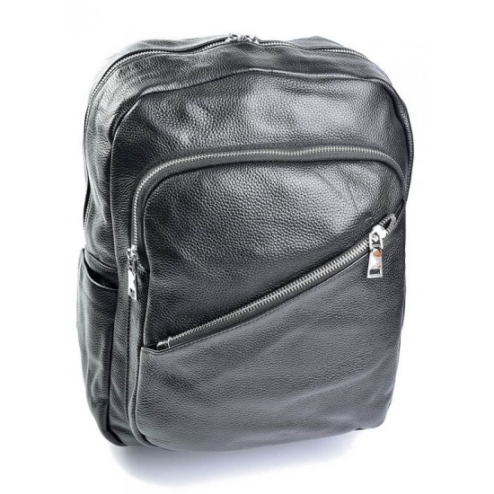 Рюкзак з натуральної шкіри LARGONI 68003 чорний