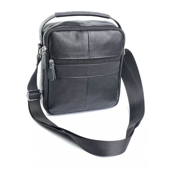 Чоловіча сумка-планшет з натуральної шкіри LARGONI 2302 чорний