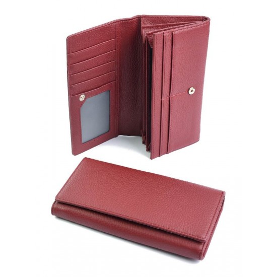 Жіночий гаманець з натуральної шкіри LARGONI D-6095 червоний