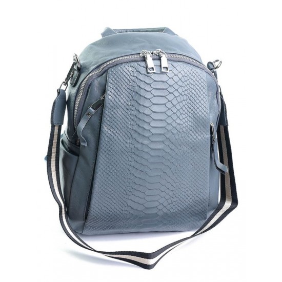 Женский рюкзак из натуральной кожи LARGONI 8907-9 синий