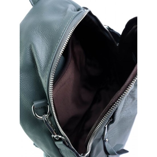 Женский рюкзак из натуральной кожи LARGONI 8907-9 зеленый