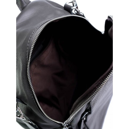 Женский рюкзак из натуральной кожи LARGONI 8907-9 темно-серый