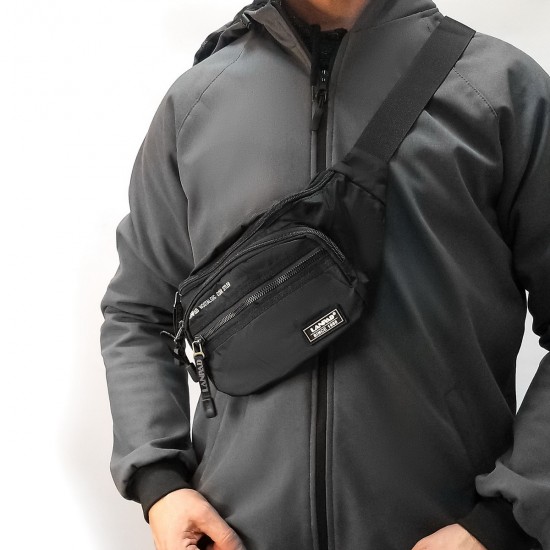 Чоловіча сумка на плече Lanpad 83016 чорний