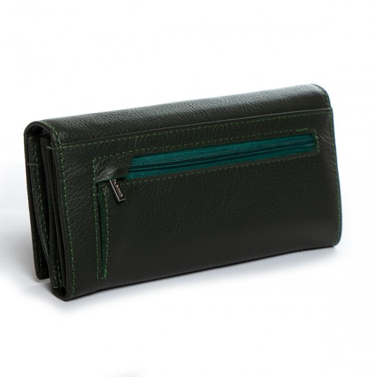 Шкіряний жіночий гаманець dr.Bond Classic W502 зелений
