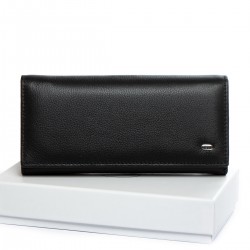 Шкіряний жіночий гаманець на магнітах dr.Bond Classic W502-2 чорний Шкіряний жіночий гаманець на магнітах dr.Bond Classic W502-2 чорний