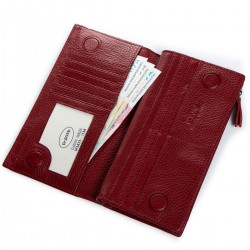 Женский кожаный кошелек dr.Bond Classic WMB-3M винный Женский кожаный кошелек dr.Bond Classic WMB-3M винный