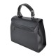 Женская модельная сумочка LUCHERINO 824 черный + серебряная фурнитура