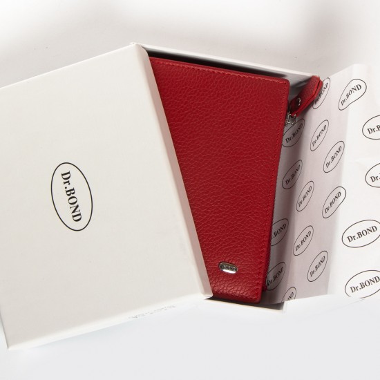 Шкіряний жіночий гаманець dr.Bond Classic WN-23-8 червоний