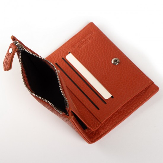Шкіряний жіночий гаманець dr.Bond Classic WN-23-8 помаранчевий