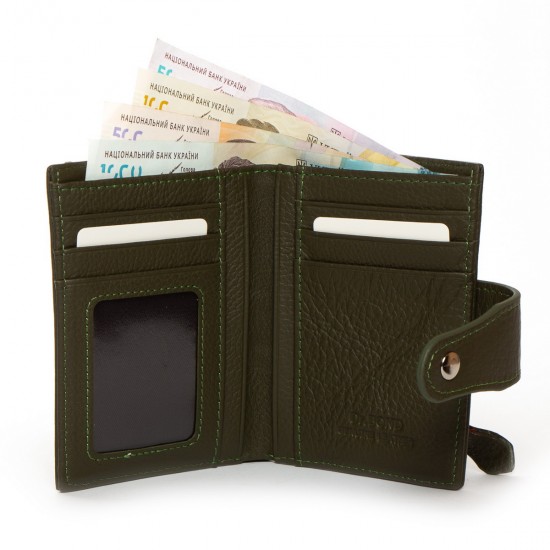 Шкіряний жіночий гаманець dr.Bond Classic WN-23-15 зелений