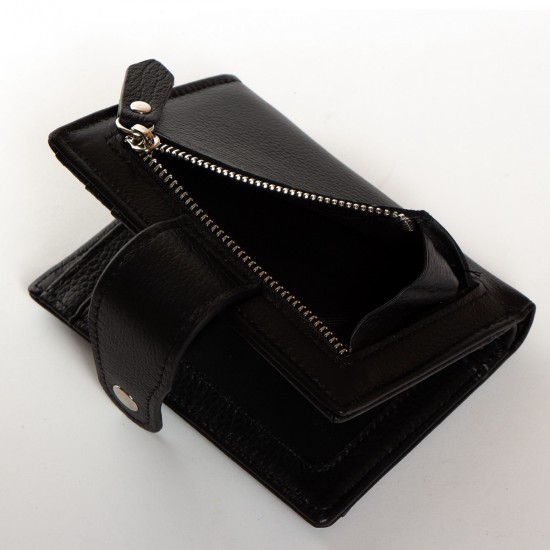 Шкіряний жіночий гаманець dr.Bond Classic WN-23-15 чорний