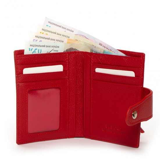 Шкіряний жіночий гаманець dr.Bond Classic WN-23-15 червоний