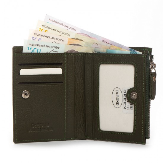 Шкіряний жіночий гаманець dr.Bond Classic WN-23-10 зелений