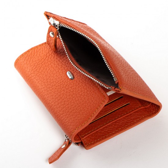 Шкіряний жіночий гаманець dr.Bond Classic WN-23-12 помаранчевий