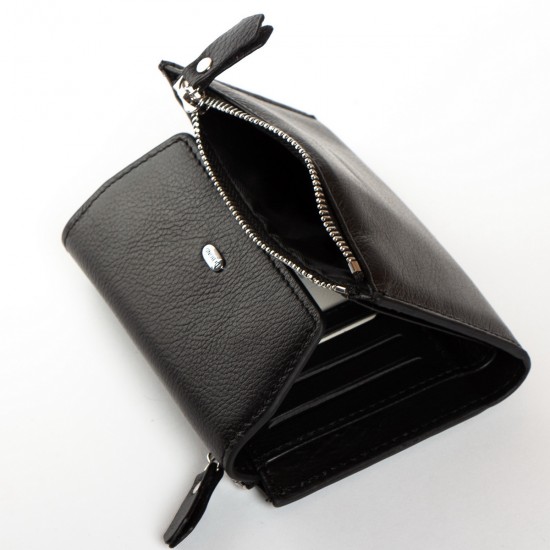 Шкіряний жіночий гаманець dr.Bond Classic WN-23-12 чорний