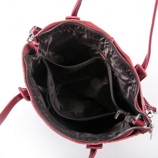 Жіноча сумка з натуральної шкіри ALEX RAI 1899 бордовий