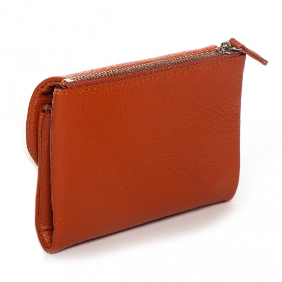 Шкіряний жіночий гаманець dr.Bond Classic WN-23-9 помаранчевий