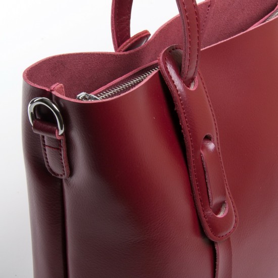 Женская сумка из натуральной кожи ALEX RAI 1991 бордовый