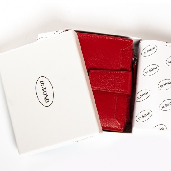 Шкіряний жіночий гаманець dr.Bond Classic WN-23-11 червоний
