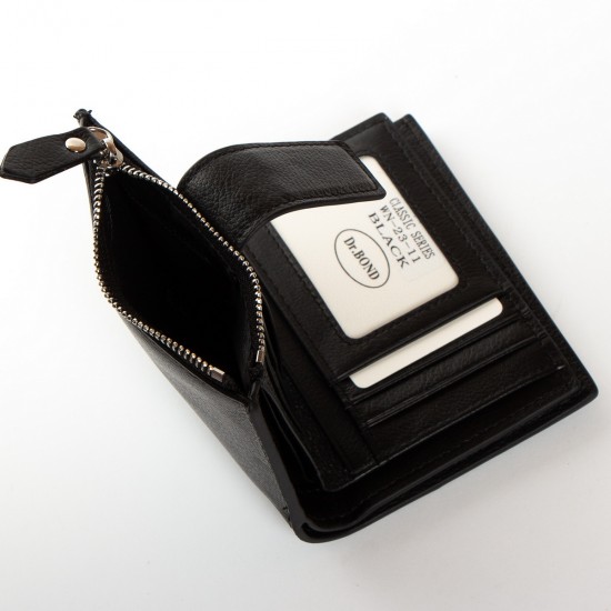 Женский кожаный кошелек dr.Bond Classic WN-23-11 черный