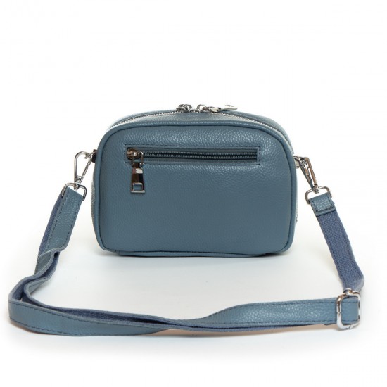 Жіноча сумочка-клатч із натуральної шкіри ALEX RAI 99107 блакитний