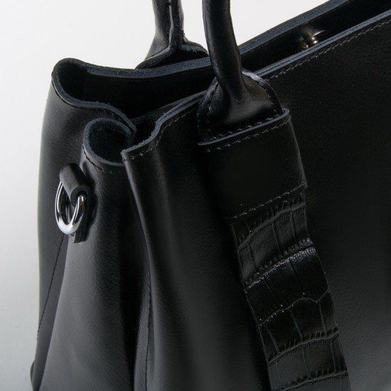 Жіноча сумка з натуральної шкіри ALEX RAI 2235 чорний