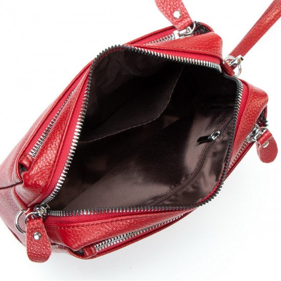 Жіноча сумочка з натуральної шкіри ALEX RAI 60071 бордовий