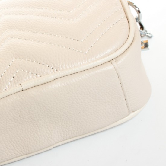 Женская сумочка из натуральной кожи ALEX RAI 17005 кремовый
