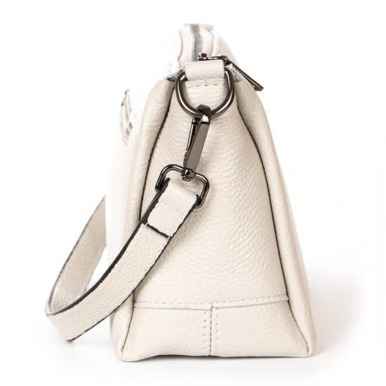 Жіноча сумочка з натуральної шкіри ALEX RAI 99105-1 бежевий
