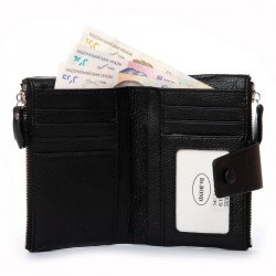 Женский кожаный кошелек dr.Bond Classic WN-23-19 черный Женский кожаный кошелек dr.Bond Classic WN-23-19 черный
