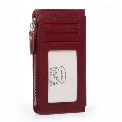 Жіночий шкіряний гаманець - картхолдер dr.Bond Classic WN-23-16 бордовий Жіночий шкіряний гаманець - картхолдер dr.Bond Classic WN-23-16 бордовий