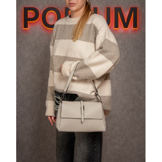 Женская сумка из натуральной кожи ALEX RAI 99104 бежевый