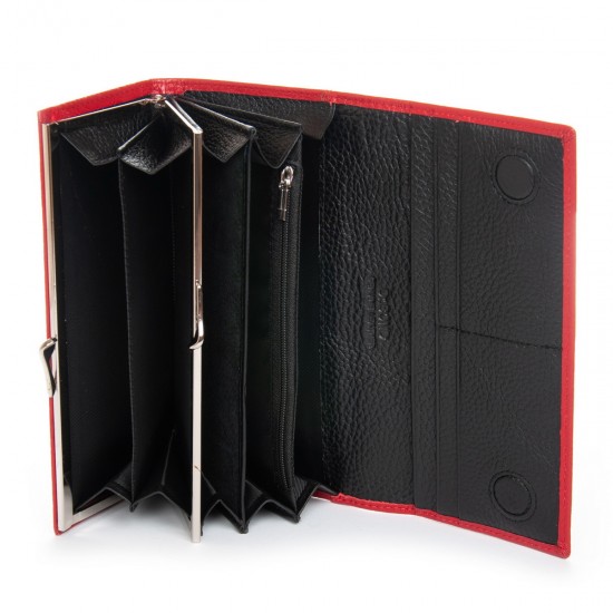 Женский кожаный кошелек dr.Bond Classic W1-V-4 красный