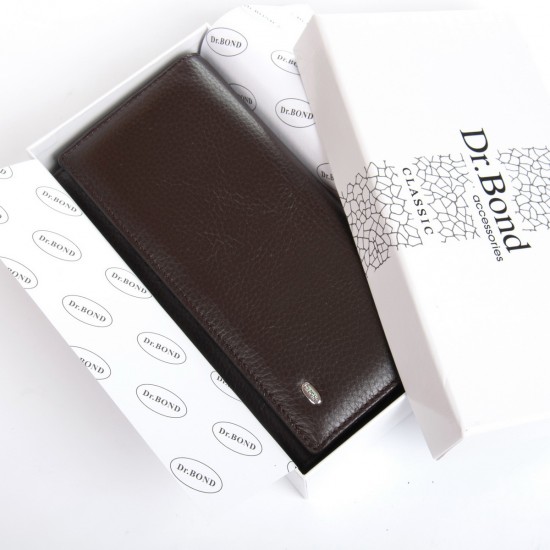 Жіночий шкіряний гаманець dr.Bond Classic W501-2 кавовий