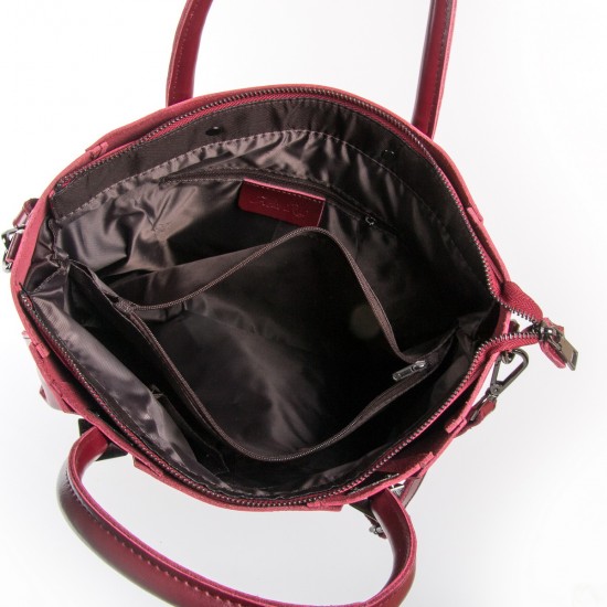 Женская сумка из натуральной кожи ALEX RAI 8778 бордовый