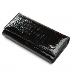 Шкіряний жіночий гаманець dr.Bond Classic PEW1-V чорний Шкіряний жіночий гаманець dr.Bond Classic PEW1-V чорний