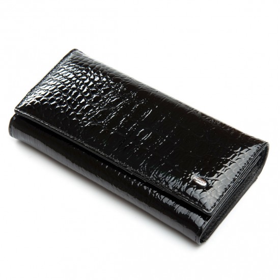 Шкіряний жіночий гаманець dr.Bond Classic PEW1-V чорний Шкіряний жіночий гаманець dr.Bond Classic PEW1-V чорний
