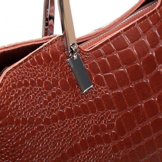 Женская сумка из натуральной кожи ALEX RAI 1540-1 коричневый 2