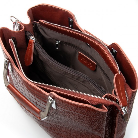 Женская сумка из натуральной кожи ALEX RAI 1540-1 коричневый 2