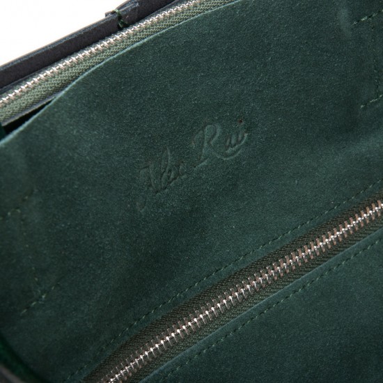 Женская сумка из натуральной кожи + замши ALEX RAI 8773-220 зеленый