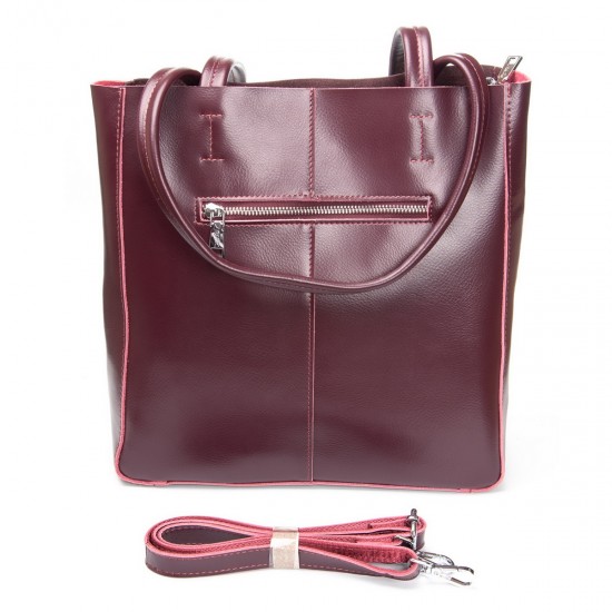 Женская сумка из натуральной кожи + замши ALEX RAI 8773-220 бордовый Женская сумка из натуральной кожи + замши ALEX RAI 8773-220 бордовый