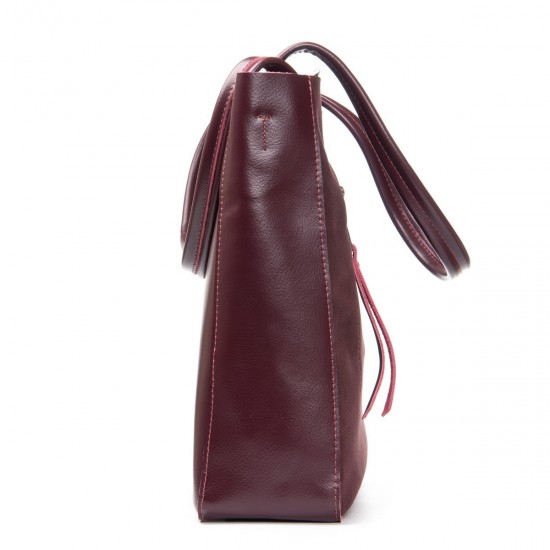 Женская сумка из натуральной кожи + замши ALEX RAI 8773-220 бордовый Женская сумка из натуральной кожи + замши ALEX RAI 8773-220 бордовый