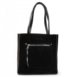 Женская сумка из натуральной кожи + замши ALEX RAI 8773-220 черный